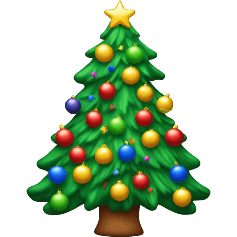 A tacky colorful Christmas tree  emoji