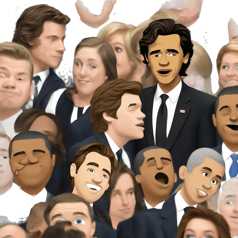 Harry styles kissing Obama  emoji