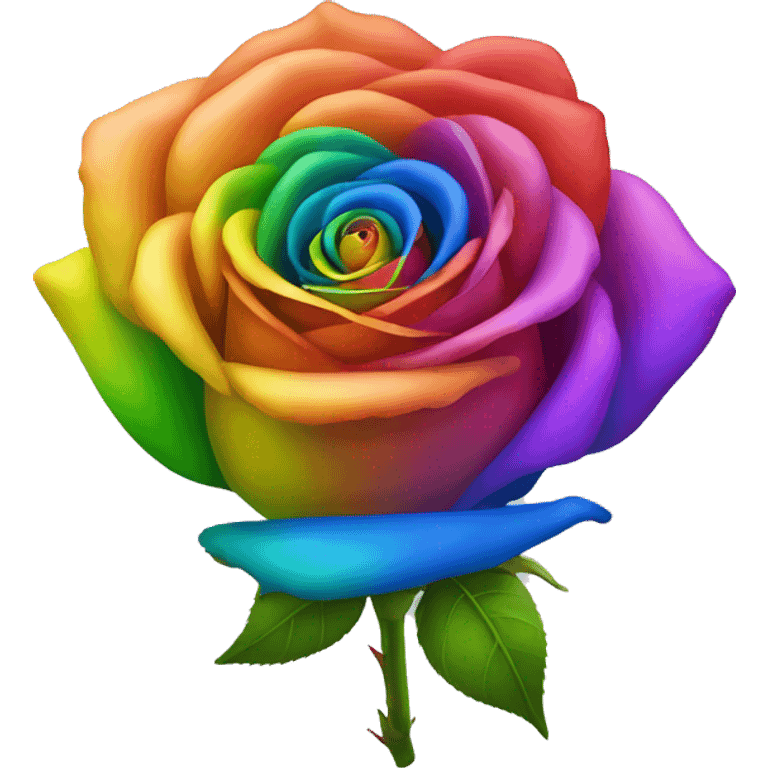 rainbow rose  emoji