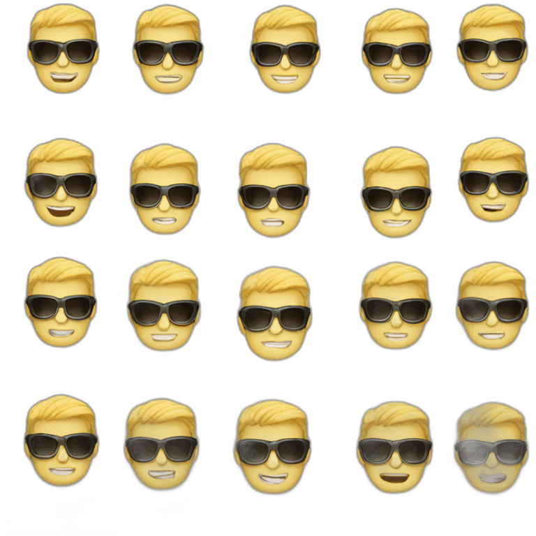 Blond guy with sun glasses  emoji