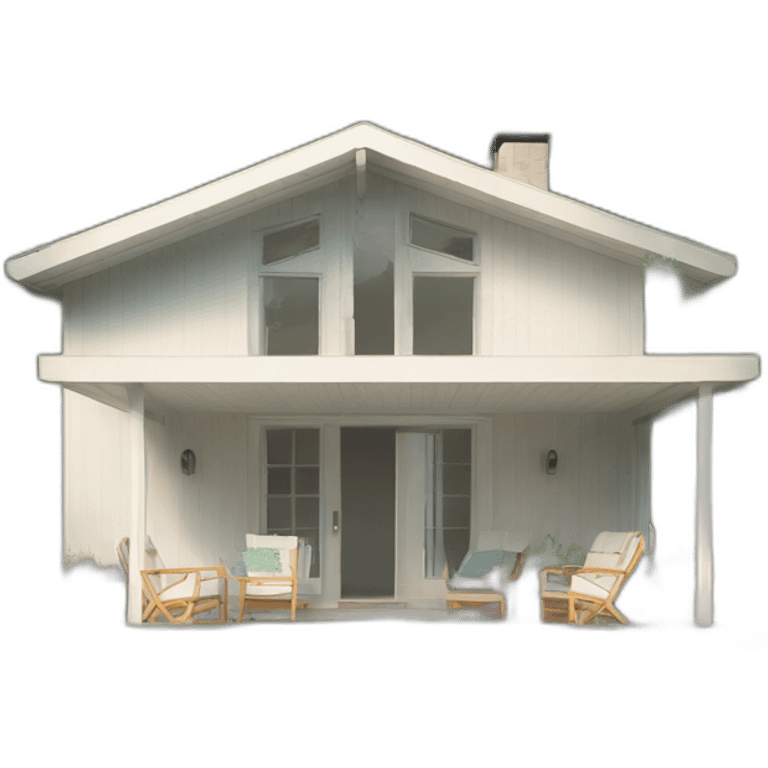 scandinavian modern summer house front emoji