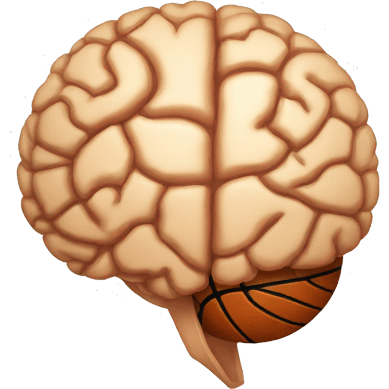 Basketball brain head emoji