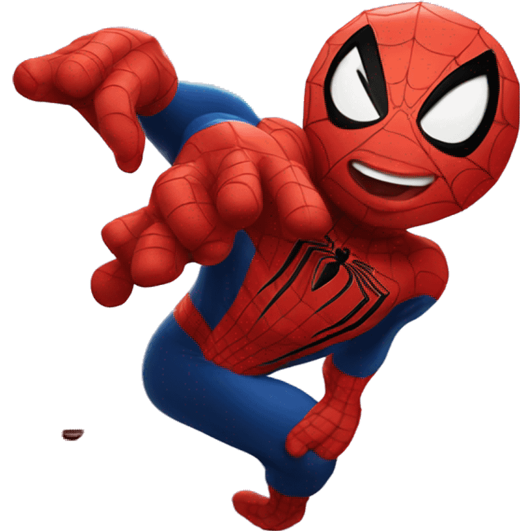 Spider Man winking with heart emoji