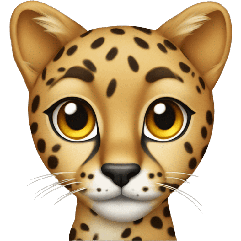 cheetah print cat  emoji