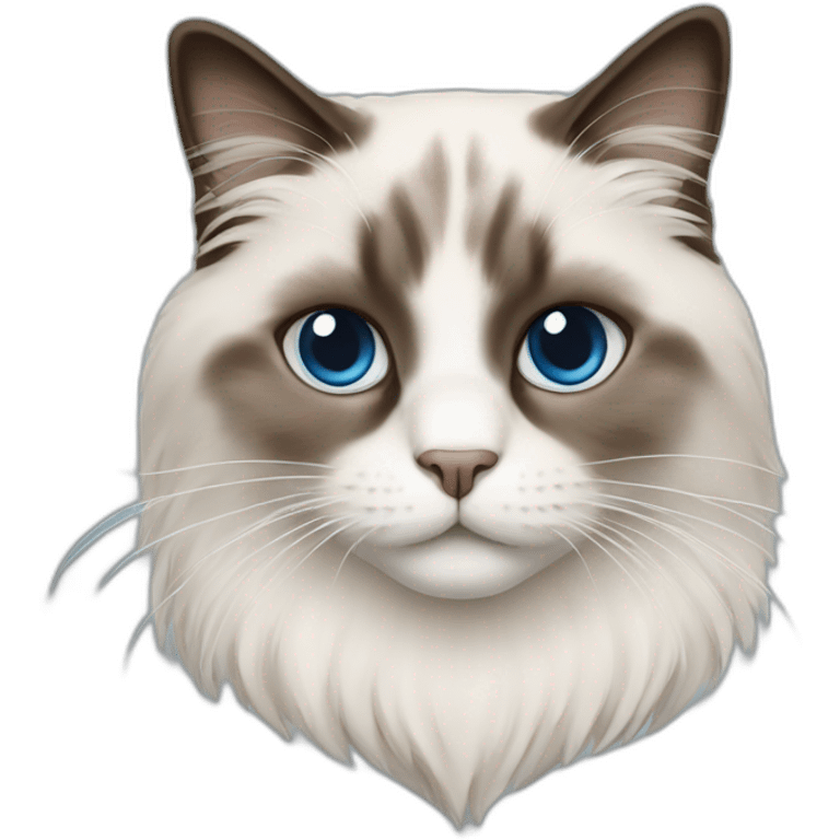 ragdoll cat on office emoji