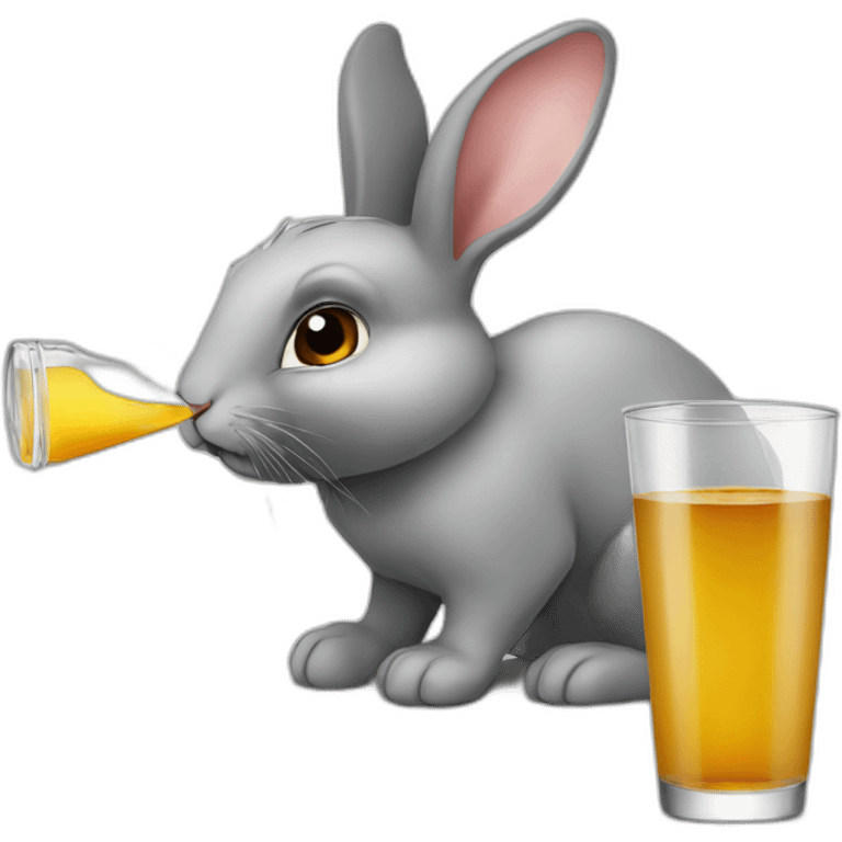 rabbits-drinking emoji