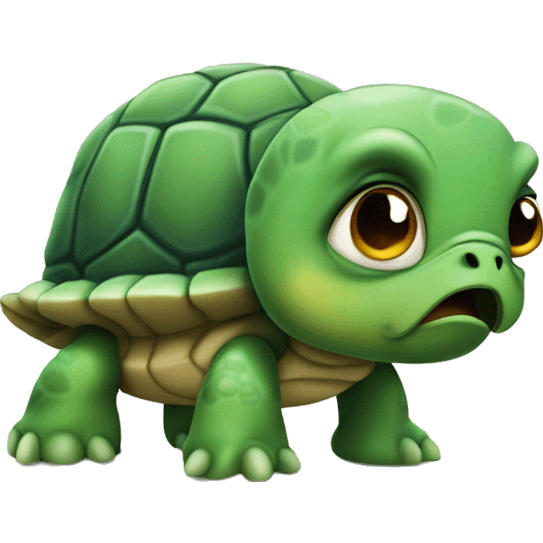 Really angry cute turtle emoji