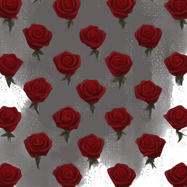 Dark red rose by emoji