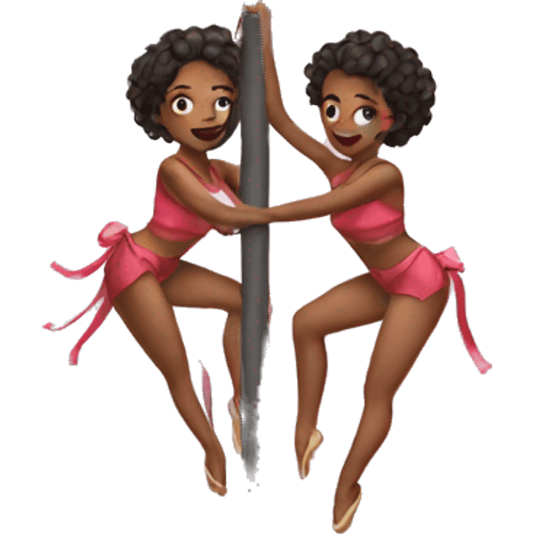 pole move female duo emoji