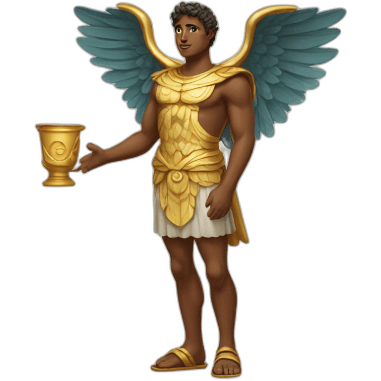 Hermes mythologic god with sandals wings emoji