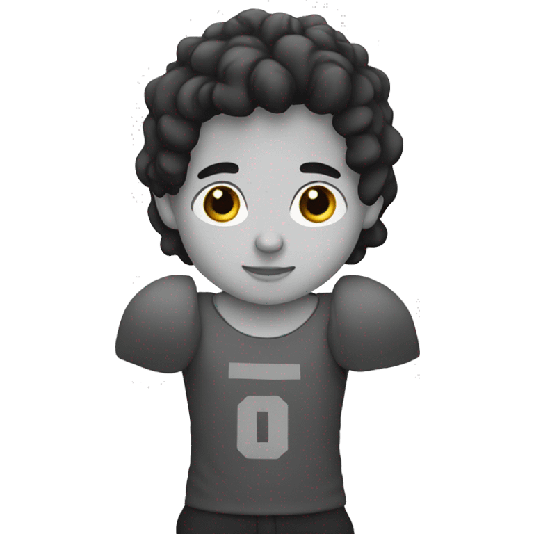 Niño blanco con pelo negro  emoji