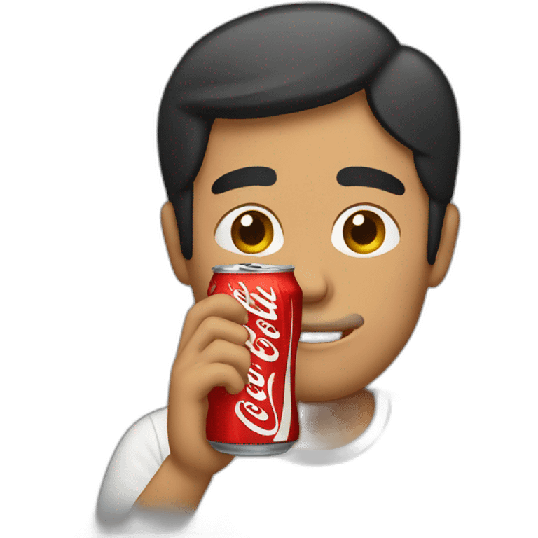 Mexican man drinking coke emoji