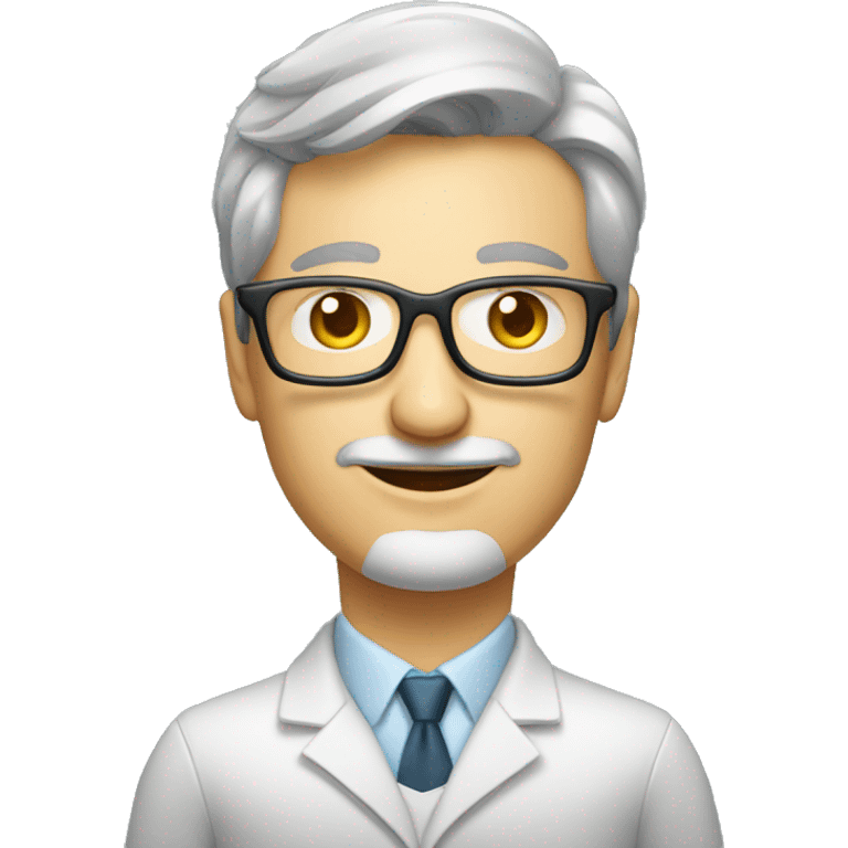 middle aged Information technology professional in Quantum industry emoji