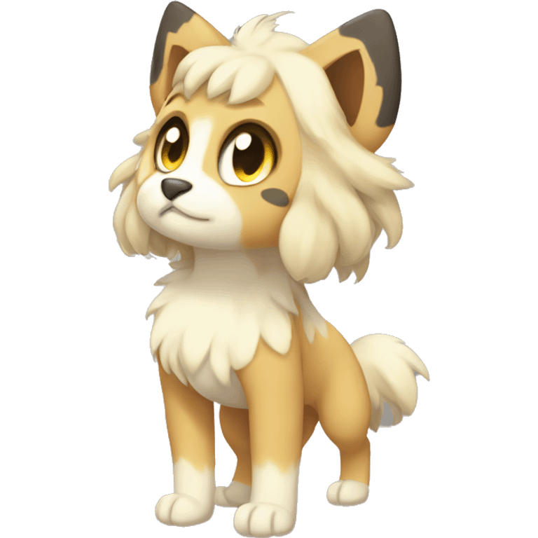 Fakemon full body pretty kittydog emoji