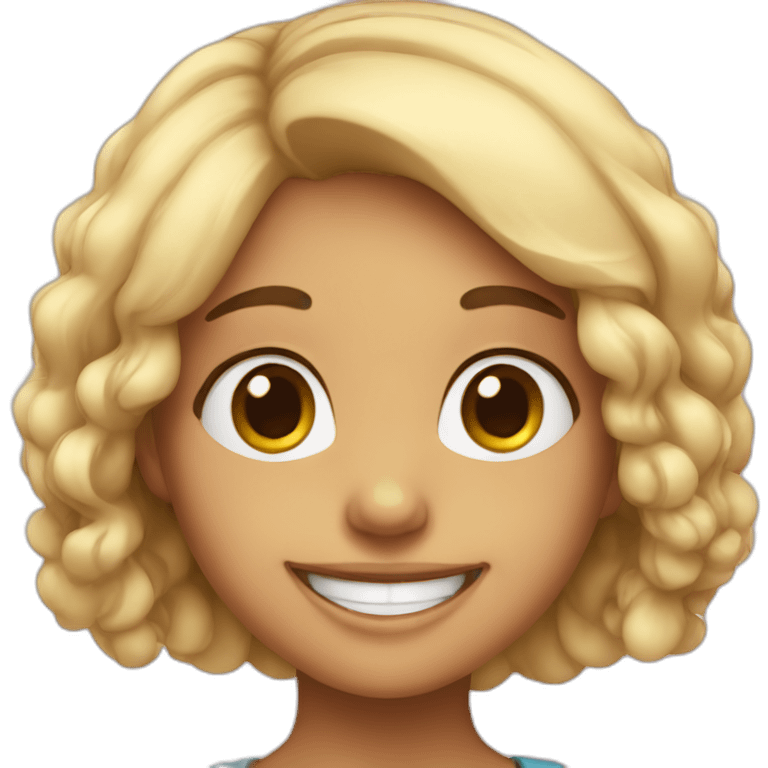 happy cute girl emoji