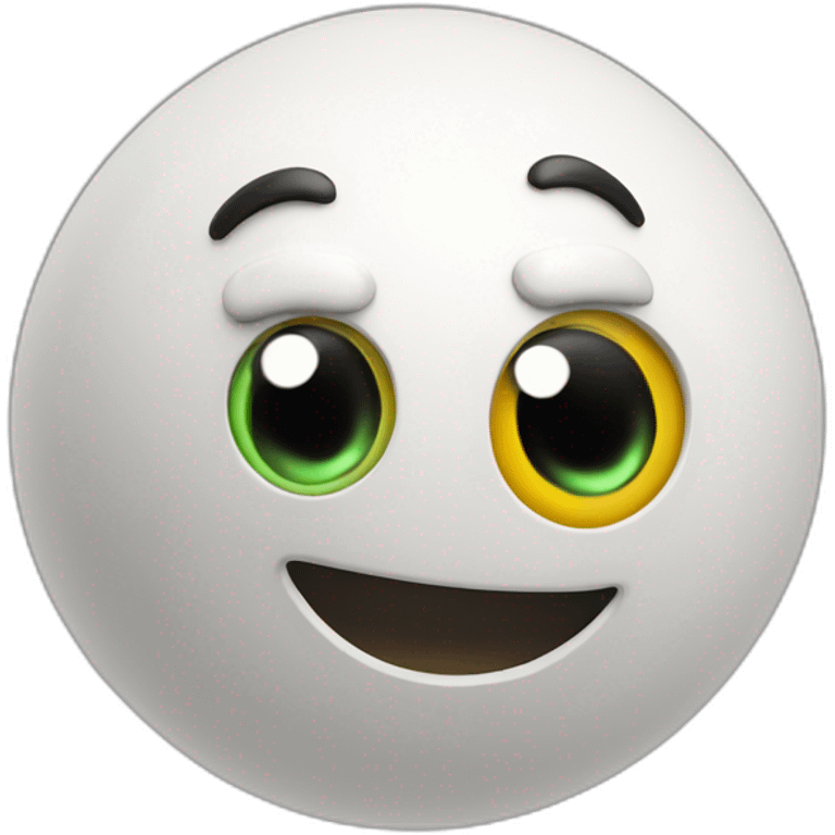 3d sphere with a cartoon repeater texture with big childish eyes emoji