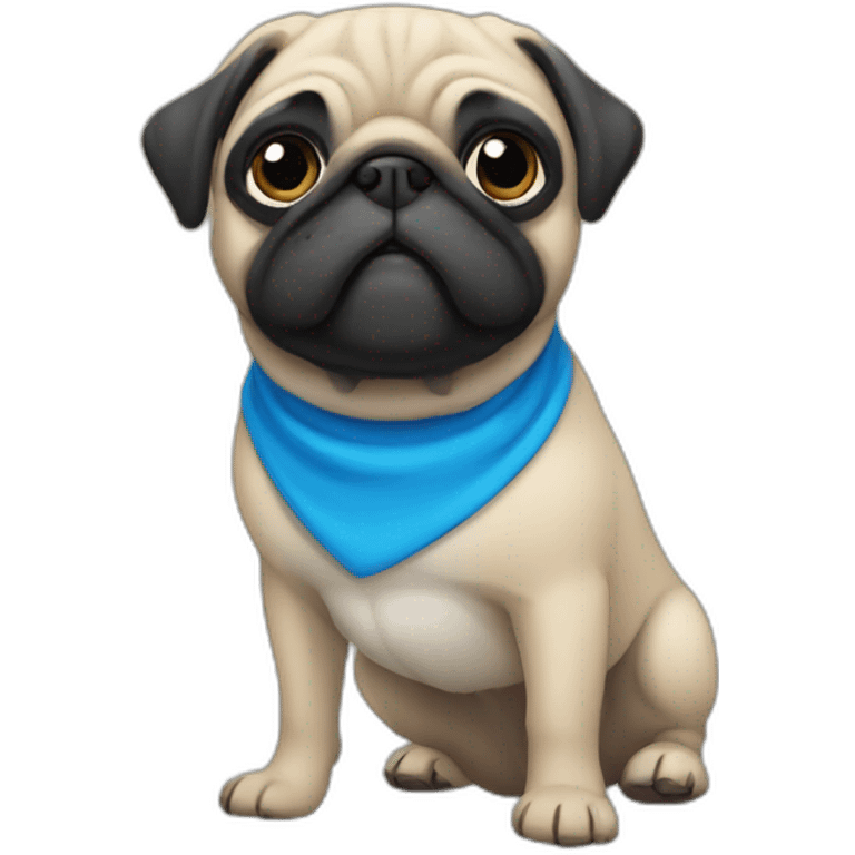 pug color azul emoji