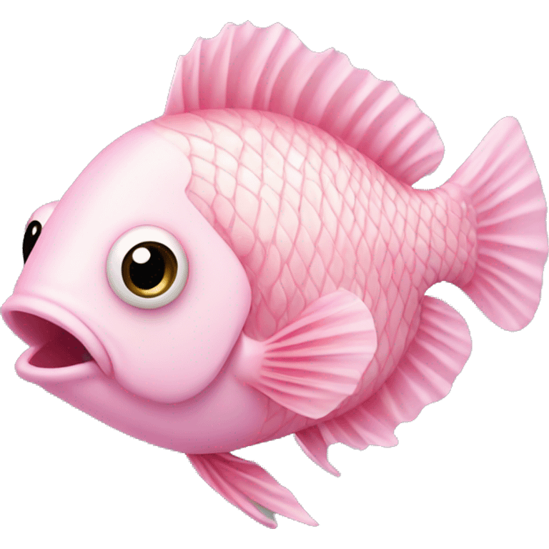 Pastel pink fish emoji