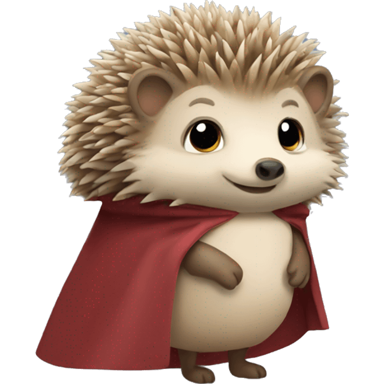 Hedgehog wearing a cape  emoji