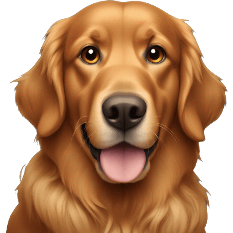 Dark red golden retriever  emoji