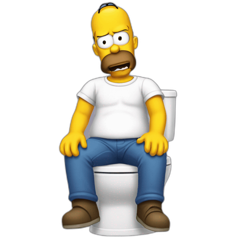 homer siting on wc emoji