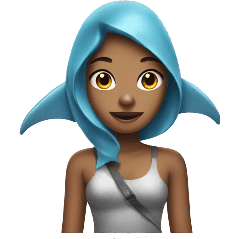 shark girl emoji