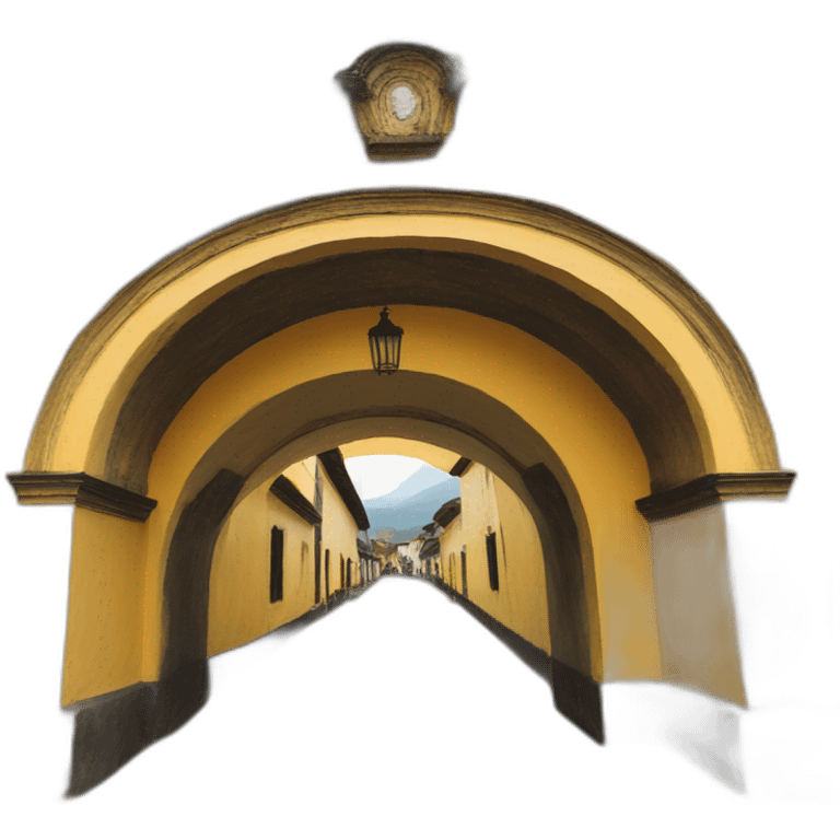 Antigua Guatemala yellow colonial Arch emoji