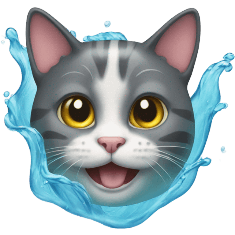 cat swimming  emoji