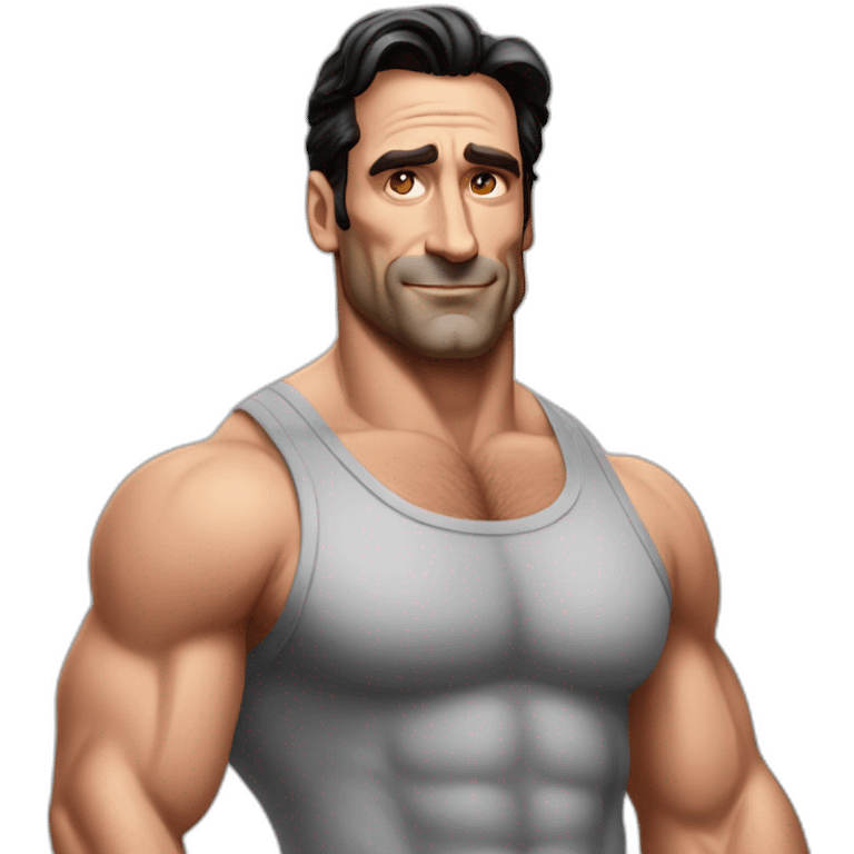 Jon hamm bodybuilder emoji