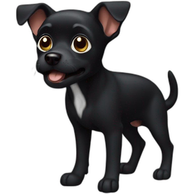 Black dog Pincher mini emoji