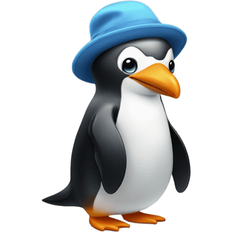 Penguin with hat emoji