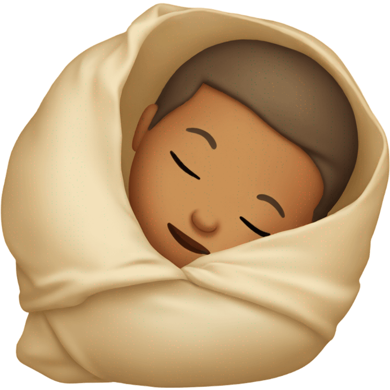 baby sleeping in a burrito emoji