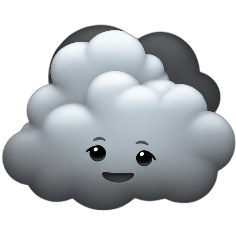 Cloud get black emoji