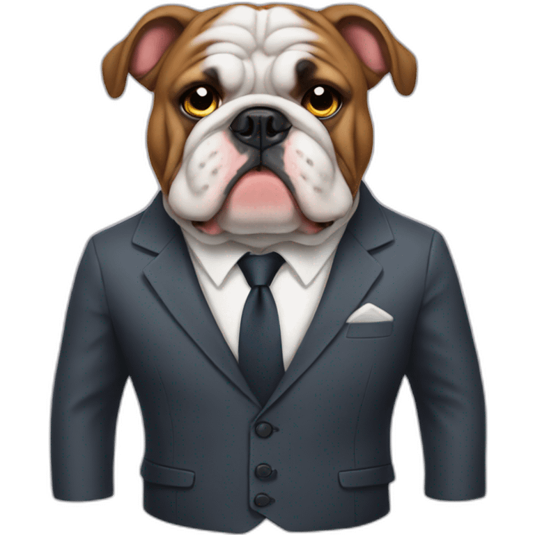 Bulldog in a suit emoji