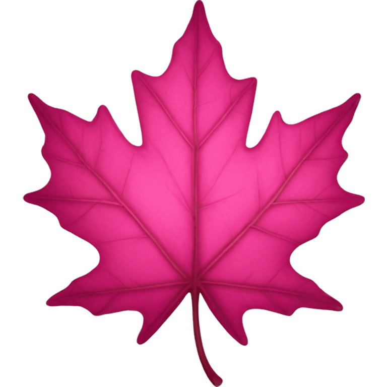 One pink maple leaf emoji