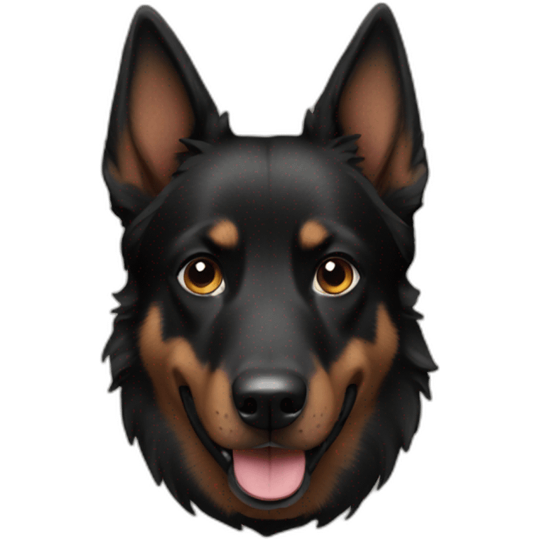 Black Shepard dog emoji