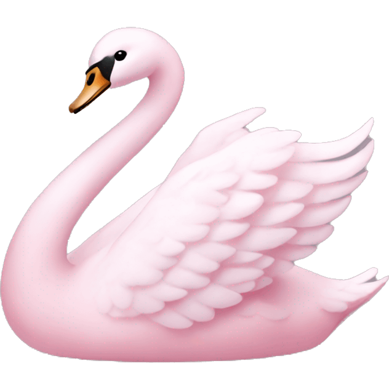 pastel pink swan emoji