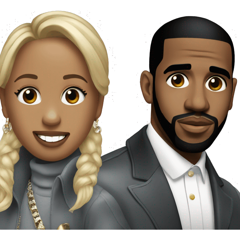 p diddy with drake emoji