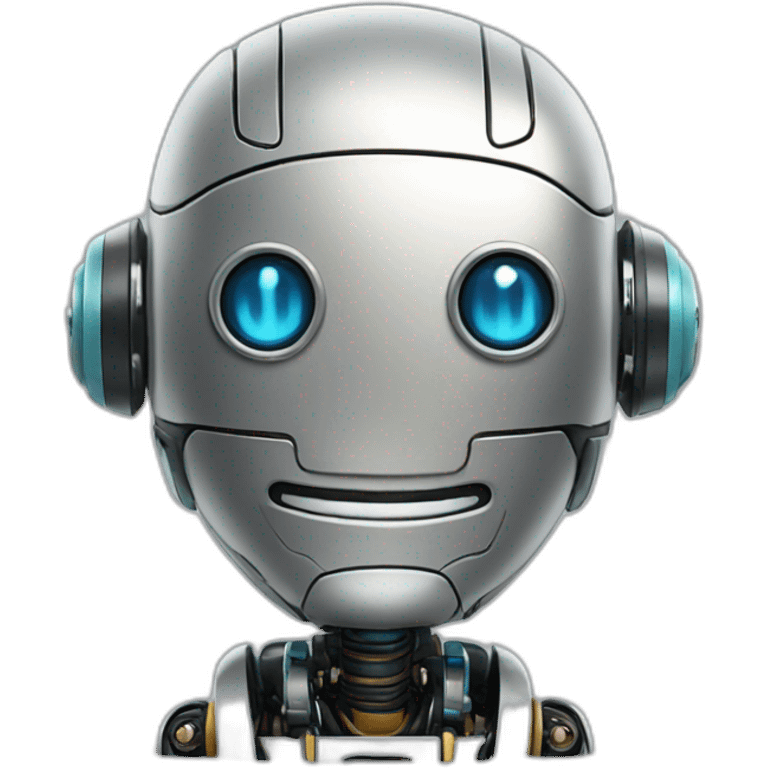 smiling robot with many details emoji