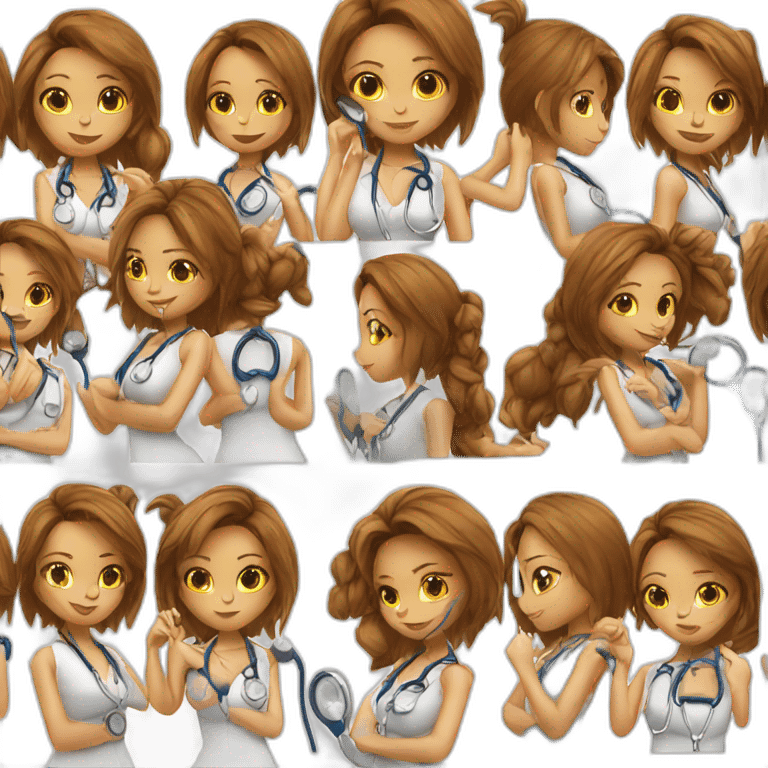 sexy girl with stethoscope emoji