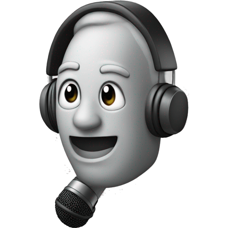 microfono con auriculares emoji