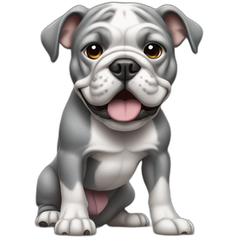 barack obama raising grey bulldog emoji