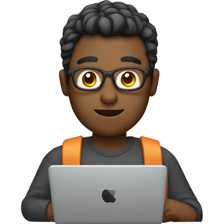 Man with laptop in hand emoji