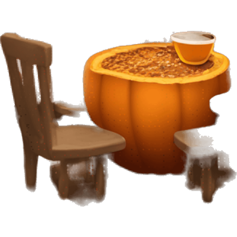 a Cozy Nook in a Pumpkin Spice Café emoji