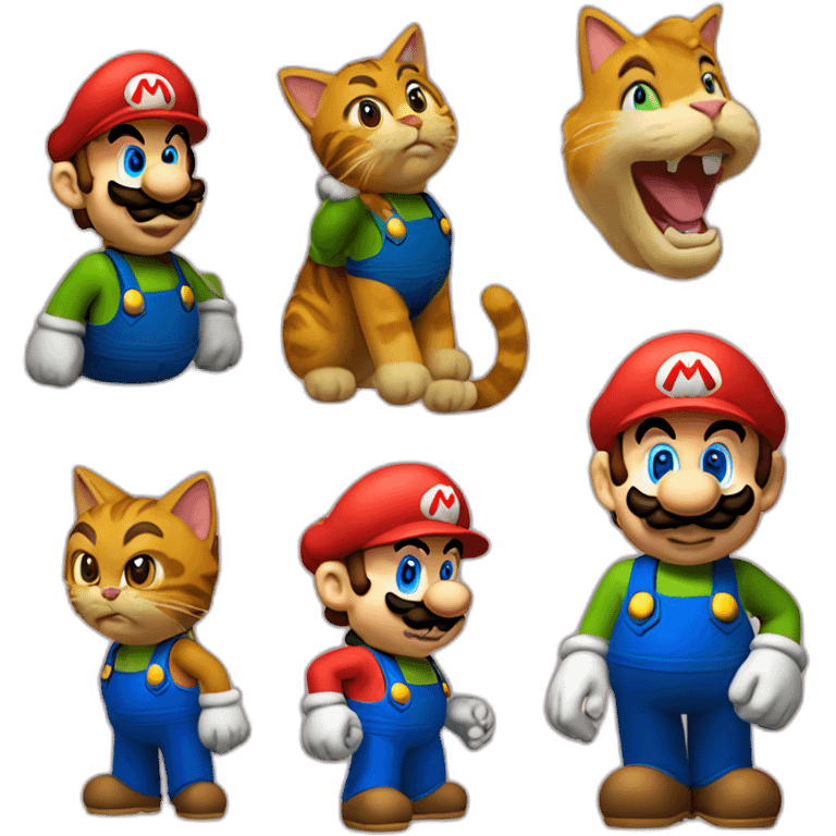 mario-bros + cat emoji