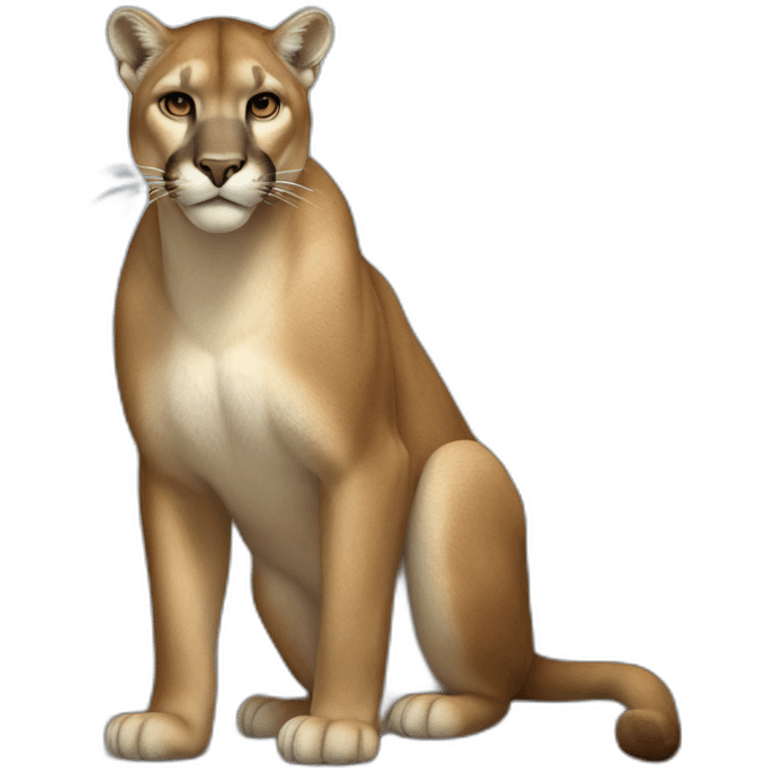 Mountain lion full body emoji