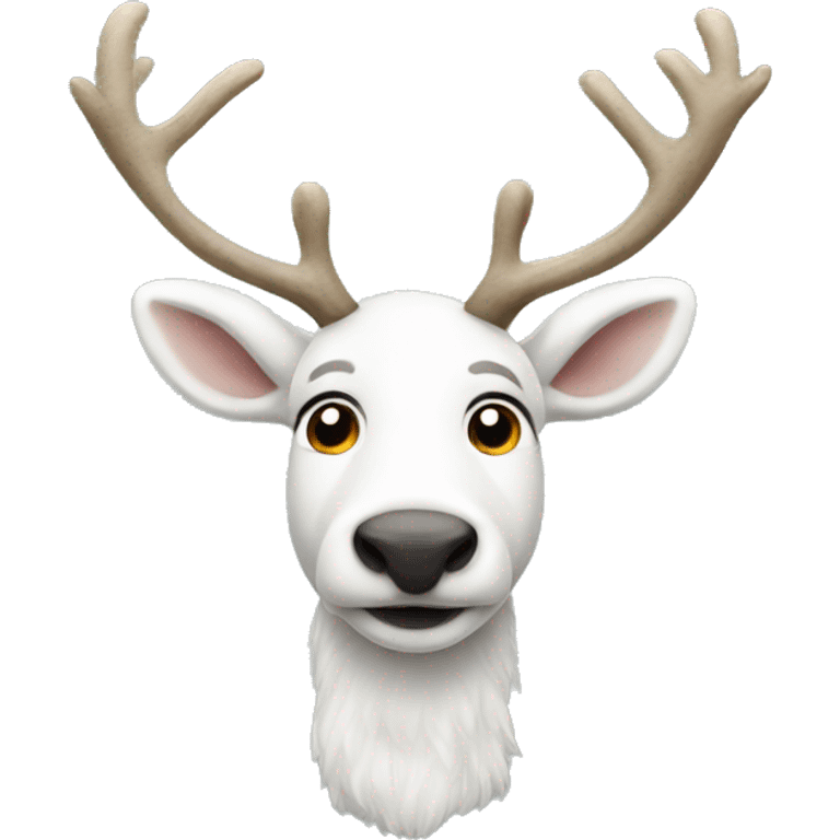 White reindeer emoji