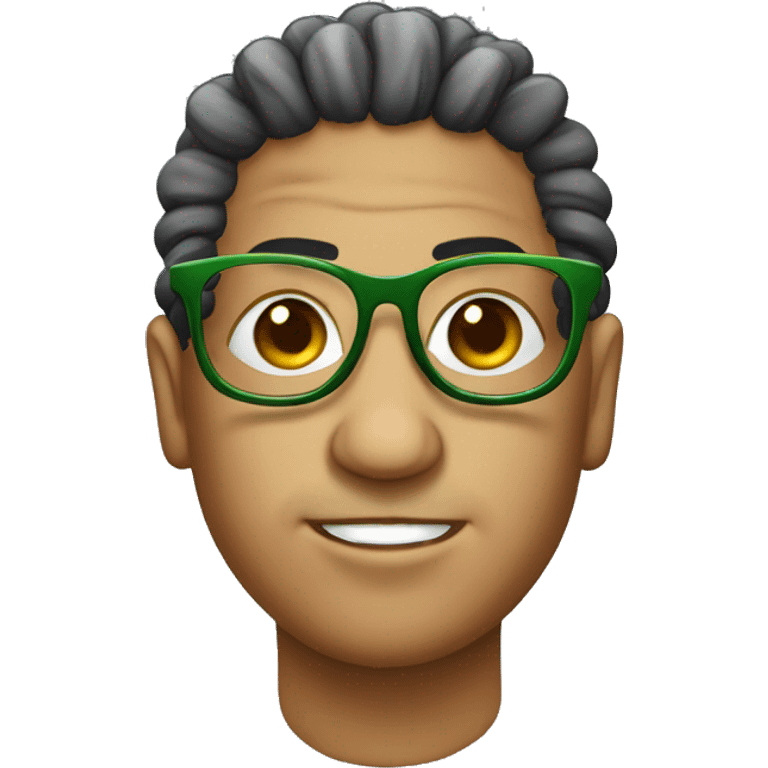 Kiwi with glasses and cornrows emoji