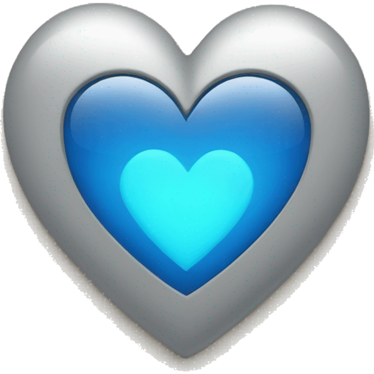 A blue heart with a single click cursor over it, representing the "One Click Home" theme in a warm and friendly way. #6A5ACD emoji