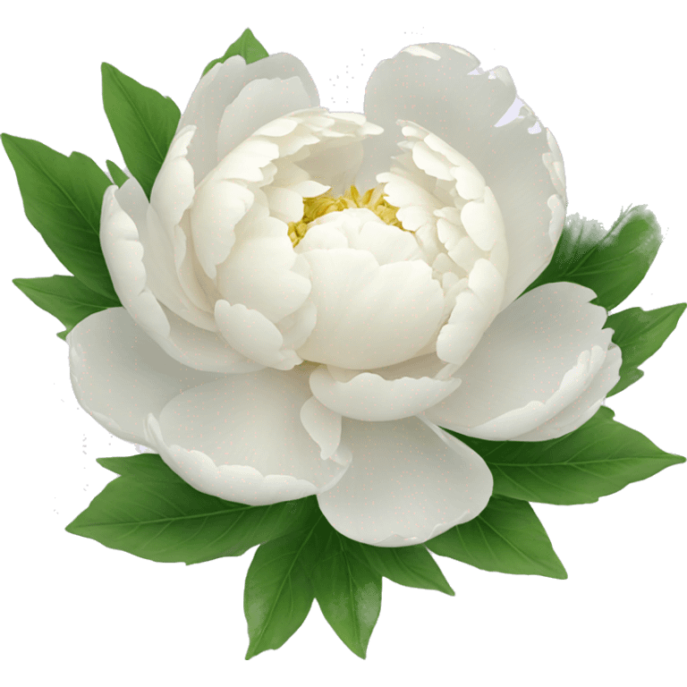 15 white peonies  emoji